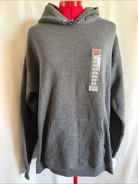 Hanes Men's Gray Hooded Pullover Sweatshirt